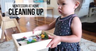 MONTESSORI AT HOME: Cleaning Up iscover simple, practical tips for helping children learn how to clean up after themselves at home during their play.