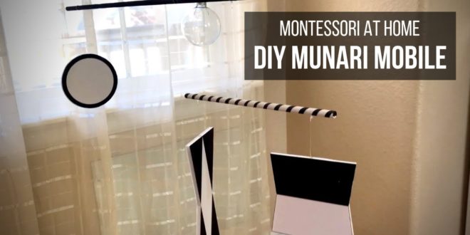 MONTESSORI AT HOME: DIY Munari Mobile Follow this easy, step-by-step tutorial that uses printable shape templates and a visual assembly guide (FREE to download) to create your own Montessori Munari mobile for use with newborn babies ages 3 to 6 weeks