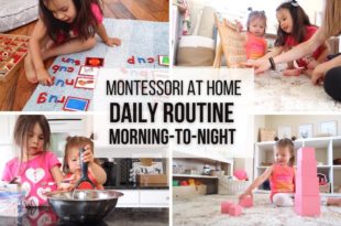 MONTESSORI AT HOME: Our *ENTIRE* DAILY Routine! // Montessori Homeschool for Toddler & Preschooler