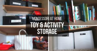 MONTESSORI AT HOME: Montessori Toy Storage & Organization (+ Our WHOLE Collection!)  Ashley shares her current system for storing and organizing all of the girls' toys and activities that are out of the current rotation on the playroom shelves, essentially giving you a tour of their entire Montessori toy collection. 