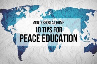 MONTESSORI AT HOME: 10 Tips for Peace Education Learn how intentional, peaceful practices form the foundation of the Montessori approach to education... and discover 10 ways you can incorporate peace education into your own home!